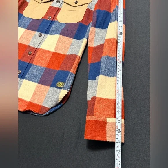 Todd Snyder & LL Bean Chamois Tan Plaid Shirt NWOT Soft Portuguese Flannel - Picture 10 of 12